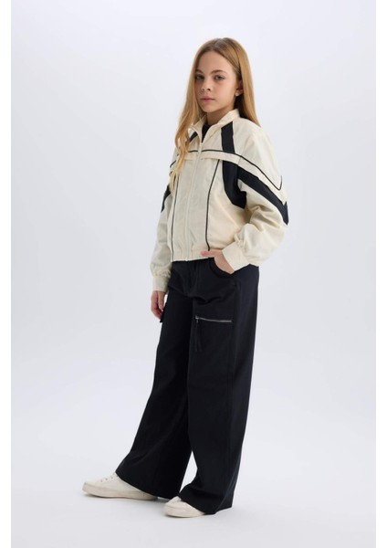 Kız Çocuk Wide Leg Kargo Geniş Paça Pamuklu Pantolon D9700a825sp