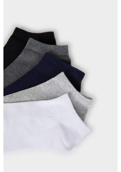 Erkek 5'li Pamuklu Patik Çorap D9973AXNS