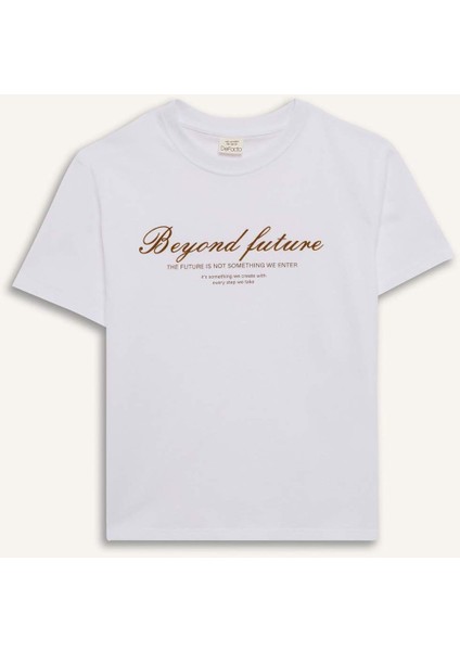 Erkek Çocuk Bisiklet Yaka Baskılı Kısa Kollu Tişört E0440A825SM