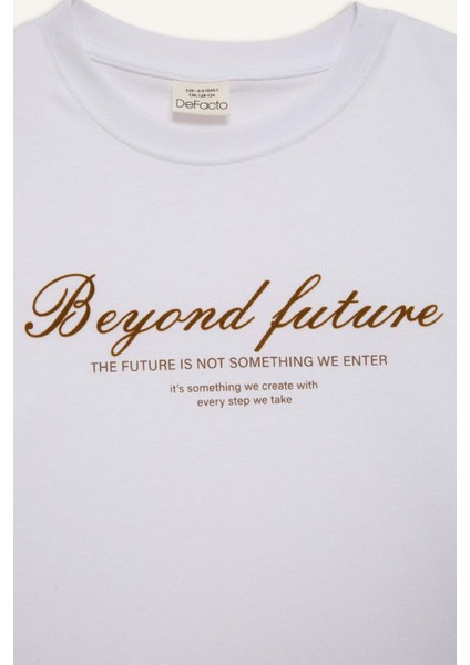 Erkek Çocuk Bisiklet Yaka Baskılı Kısa Kollu Tişört E0440A825SM