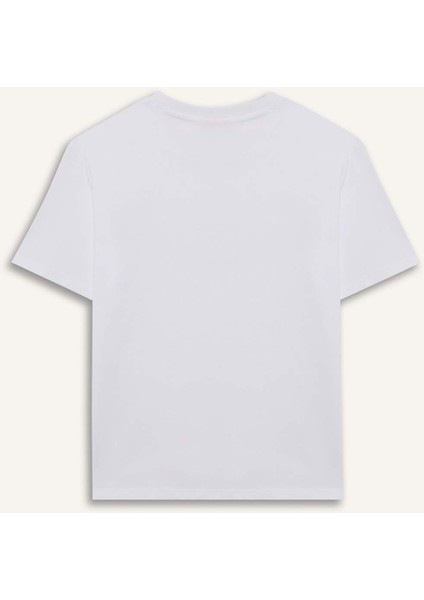 Erkek Çocuk Bisiklet Yaka Baskılı Kısa Kollu Tişört E0440A825SM