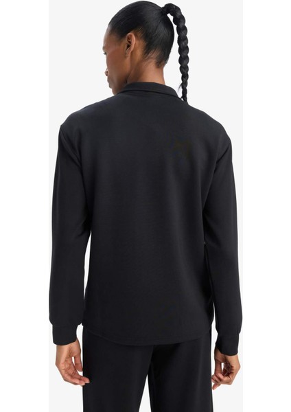 fit Oversize Geniş Kalıp Yarım Fermuarlı Dik Yaka Modal Sporcu SWEATSHIRT D7126AX25SP