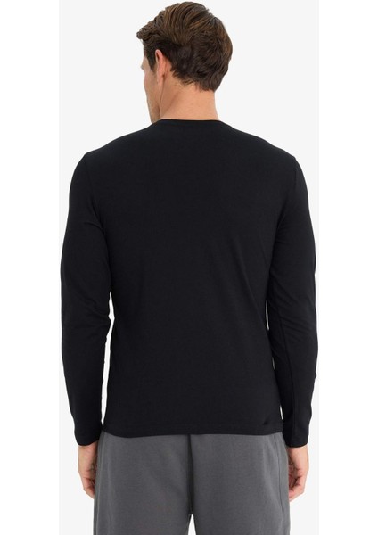 Slim Fit Dar Kesim Bisiklet Yaka Uzun Kollu Üst Z2771AZ25SP