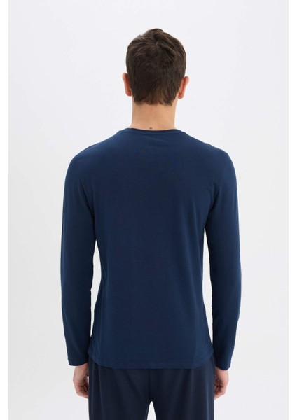 Slim Fit Dar Kesim Bisiklet Yaka Uzun Kollu Üst Z2771AZ25SP