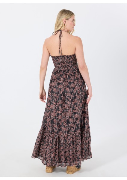 Kare Yaka Düz Siyah Standart Kadın Elbise 50538359 indirimleri