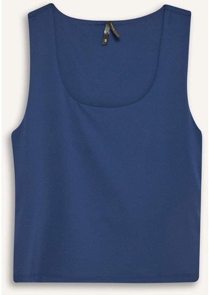 Slim Fit Dar Kesim Basic Düz Kare Yaka Atlet C2622AX25SP