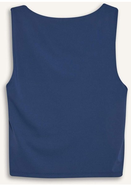 Slim Fit Dar Kesim Basic Düz Kare Yaka Atlet C2622AX25SP