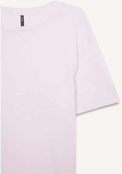Regular Fit Bisiklet Yaka Basic Düz Penye Kısa Kollu Beyaz Tişört W9584AZ25SP