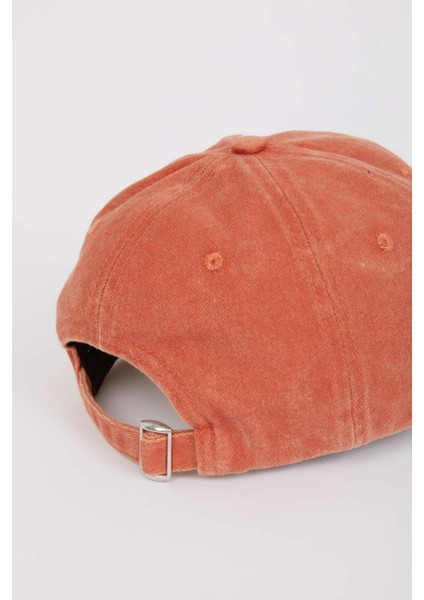 Unisex Etiket Baskılı Jean Beyzbol Basketbol Şapkası D7824AX25SM
