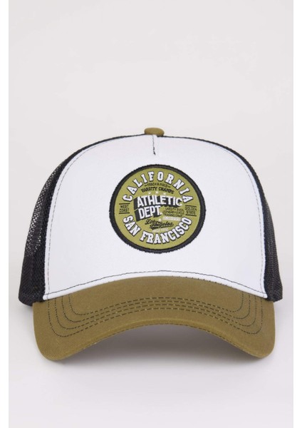 Erkek Etiket Baskılı Dokuma Beyzbol Basketbol Şapkası D7834AX25SM