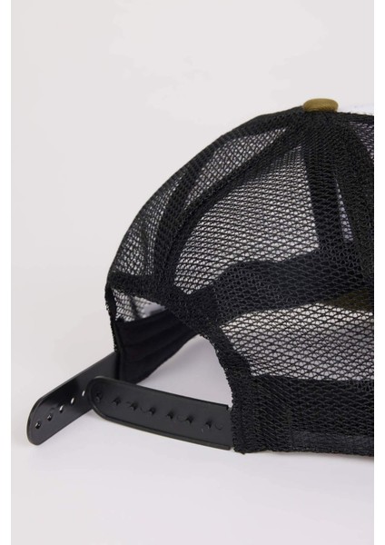 Erkek Etiket Baskılı Dokuma Beyzbol Basketbol Şapkası D7834AX25SM