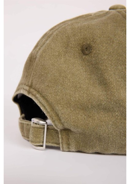 Unisex Etiket Baskılı Jean Beyzbol Basketbol Şapkası D7823AX25SM