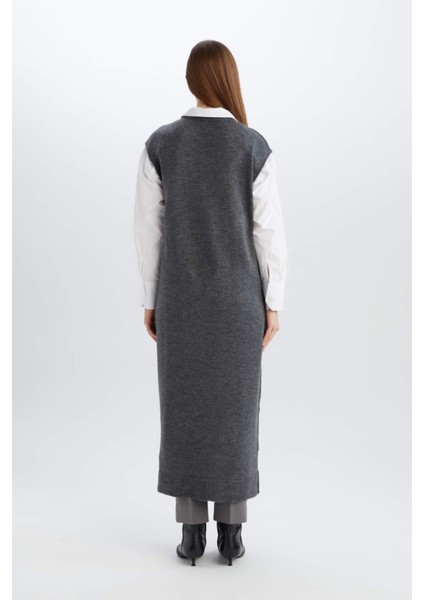 Regular Fit Bisiklet Yaka Uzun Triko Süveter B0197AX24WN