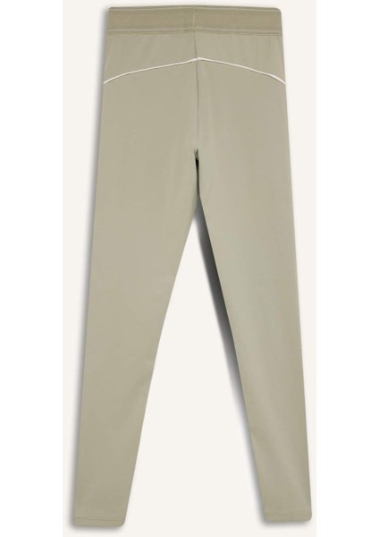 Fit Yüksek Bel Biye Detaylı Toparlayıcı Sporcu Tayt D7831AX25SP