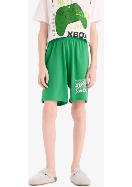 Erkek Çocuk Xbox Pijama Takımı Kısa Kollu Üst Beli Lastikli Şort E0345A825HS