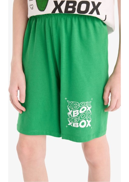 Erkek Çocuk Xbox Pijama Takımı Kısa Kollu Üst Beli Lastikli Şort E0345A825HS