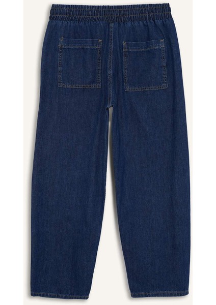 Pull On Carrot Fit Yüksek Bel Crop Fit Yumuşak Jean Pantolon E0956AX25SM