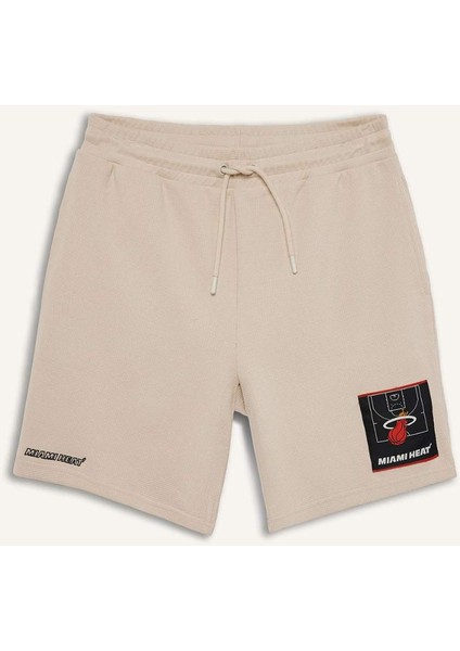 Fit NBA Miami Heat Standart Fit Kısa Paça Waffle Şort E4008AX25SM