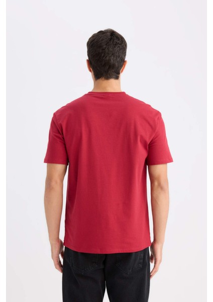 New Regular Fit Bisiklet Yaka Basic Düz Kısa Kollu Tişört E1091AXNS