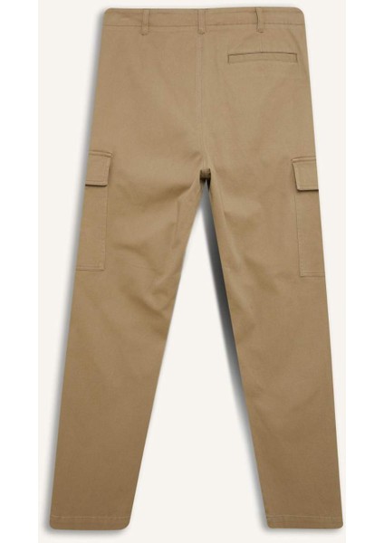 Relax Fit Rahat Kesim Yazlık Pantolon Kargo Cepli Düz Paça D5967AX25SP