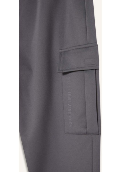 Fit Sporcu Jogger Eşofman Altı Standart Fit Üç Cepli Beli Bağcıklı Lastikli Paça D3741AX24WN