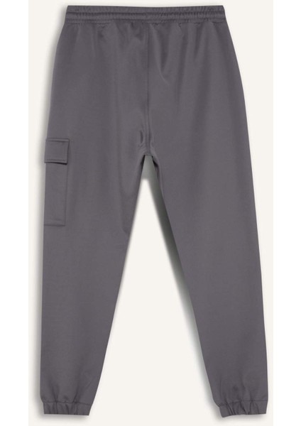 Fit Sporcu Jogger Eşofman Altı Standart Fit Üç Cepli Beli Bağcıklı Lastikli Paça D3741AX24WN