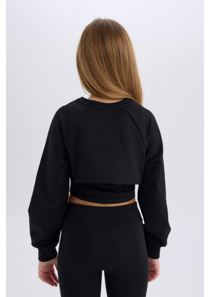 Kız Çocuk Relax Fit Bisiklet Yaka Sweatshirt D9785A825SP
