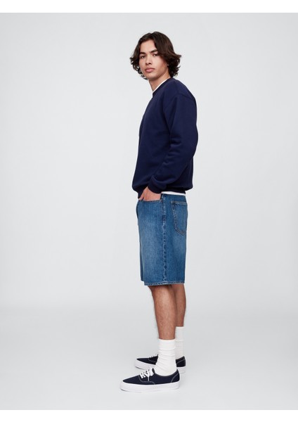 Erkek Mavi Supersoft Loose Denim Şort