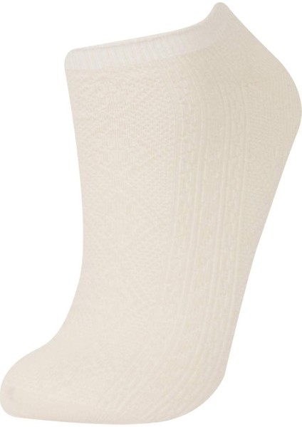 Kadın Rahat Lastikli 5'li Pamuklu Patik Çorap