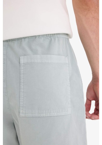 Relax Fit Gabardin Bermuda Şort E1242AX25SM