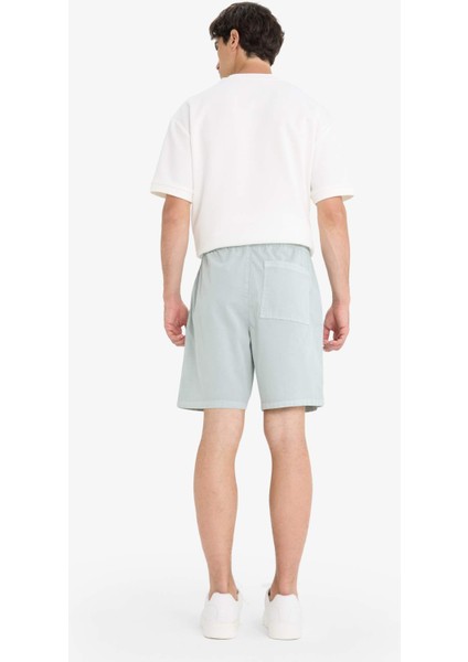 Relax Fit Gabardin Bermuda Şort E1242AX25SM