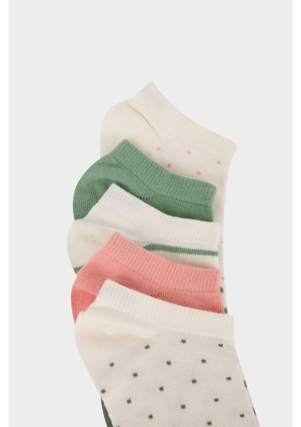 Kadın 5'li Pamuklu Patik Çorap E2170AXNS