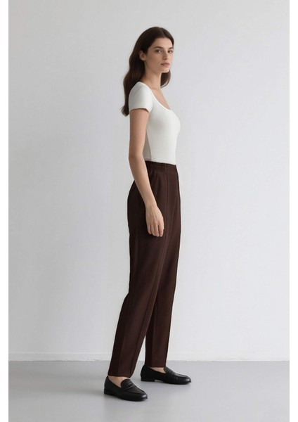Jogger Pantolon Lastikli Bel Bağcıklı Basic Düz Paça D2573AX24AU