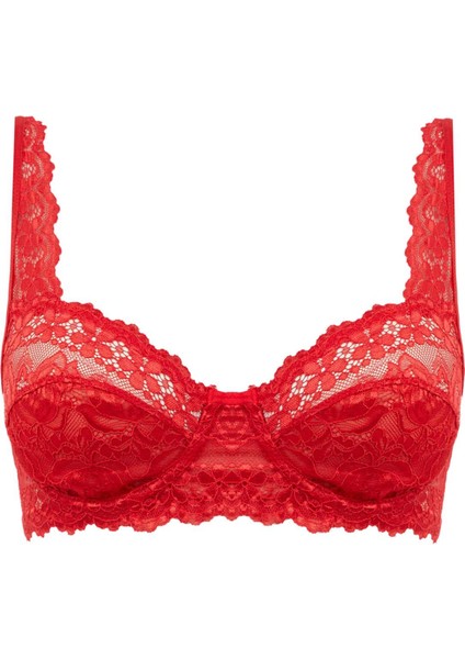 Telli Dantelli Kırmızı Tişört Bra-Fall in Love E2306AX24AU