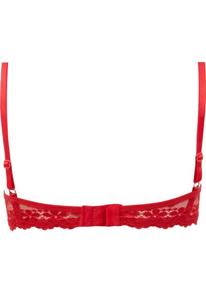 Telli Dantelli Kırmızı Tişört Bra-Fall in Love E2306AX24AU