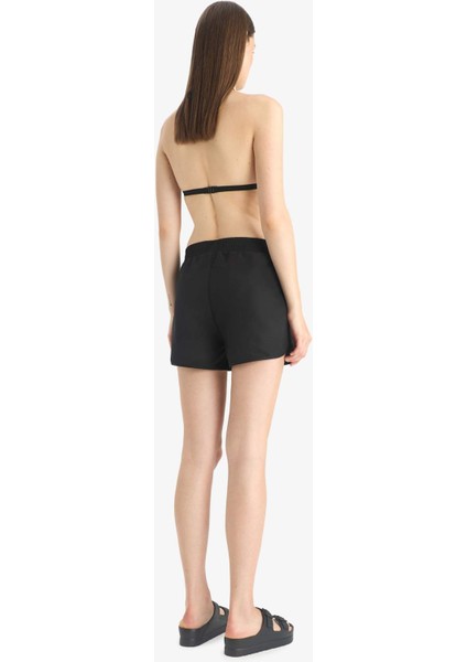 Regular Fit Deniz Şortu-Fall in Love B7210AX25SM