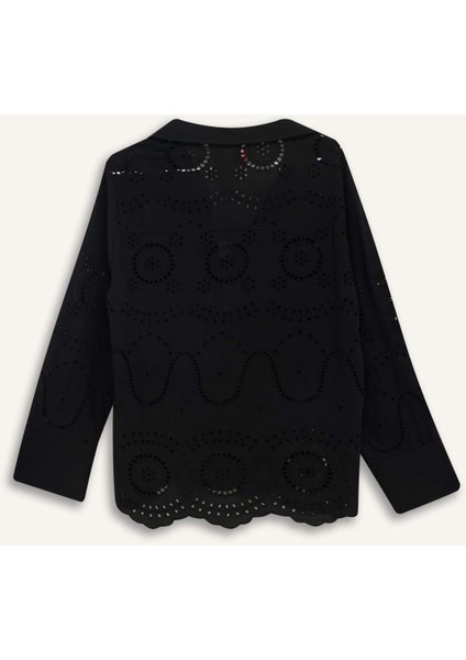 Regular Fit Brode Plaj Gömleği-Fall in Love E0598AX25SM