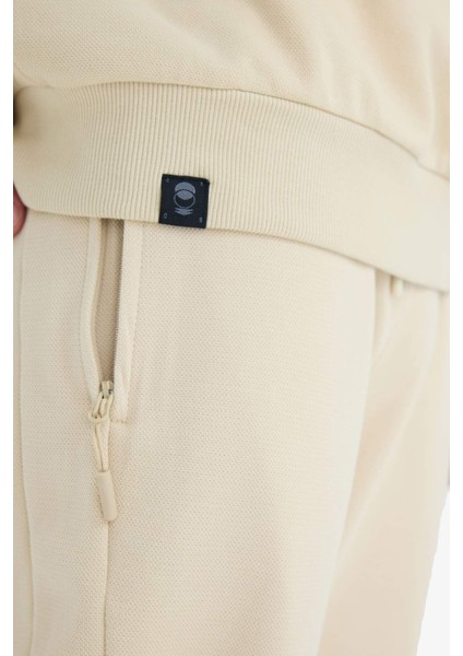 Boxy Fit Bisiklet Yaka Basic Düz Pike Sweatshirt E1519AX25SP