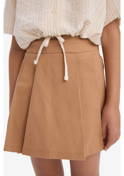 Kız Çocuk Gabardin Pileli Şort Etek E2648A825SM