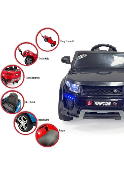 Legosh Akülü Araba 12 Volt Uzaktan Kumandalı Raptor Gt Deri Koltuk indirimleri