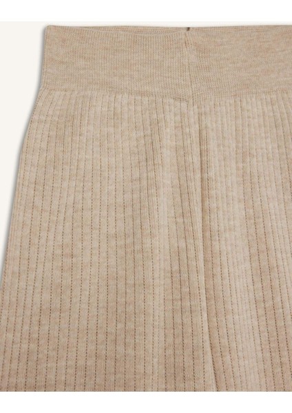 Relax Fit Triko Pantolon Geniş Bol Paça Basic Düz Beli Lastikli E2940AX24WN