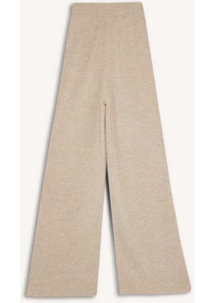 Relax Fit Triko Pantolon Geniş Bol Paça Basic Düz Beli Lastikli E2940AX24WN