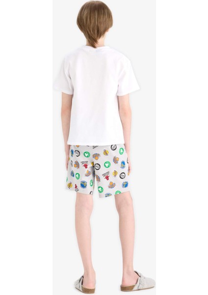 Erkek Çocuk NBA Current Teams Pijama Takımı Kısa Kollu Üst Şort E2700A825SM