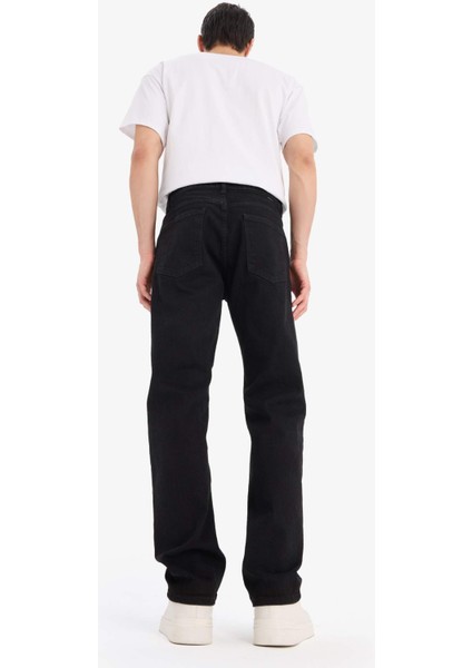 Sergio Regular Fit Normal Kalıp Normal Bel Boru Paça Siyah Jean Pantolon E1933AX25SP