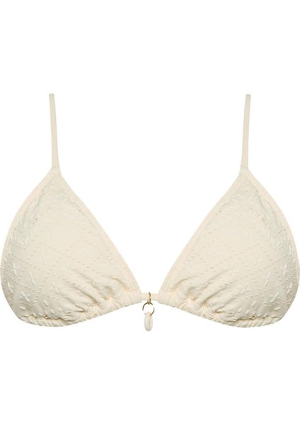 Regular Fit Nakışlı Brode Üçgen Bikini Üstü-Fall in Love B6894AX25SM