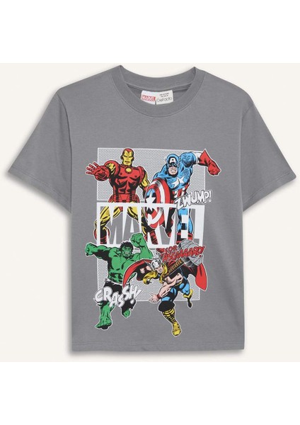 Erkek Çocuk Marvel Comics Bisiklet Yaka Kısa Kollu Tişört E3090A825SM