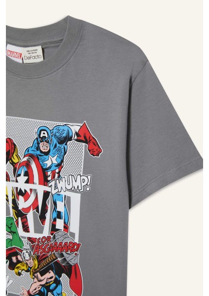 Erkek Çocuk Marvel Comics Bisiklet Yaka Kısa Kollu Tişört E3090A825SM