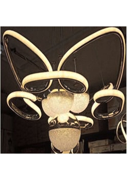 Has Light Kelebek Model LED Avize 3 Renkli