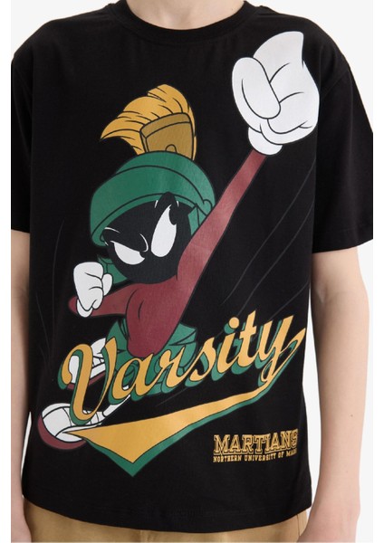 Erkek Çocuk Looney Tunes Bisiklet Yaka Kısa Kollu Tişört E3108A825SM