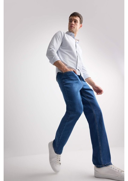 Diago Comfort Fit Rahat Kalıp Yüksek Bel Geniş Paça Jean Pantolon E3324AX25SP